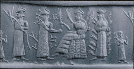 2b - Enlil, parent in-laws Haia, Nisaba, & spouse Ninlil
