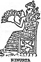 5b - Ninurta with his 50-headed mace weapon