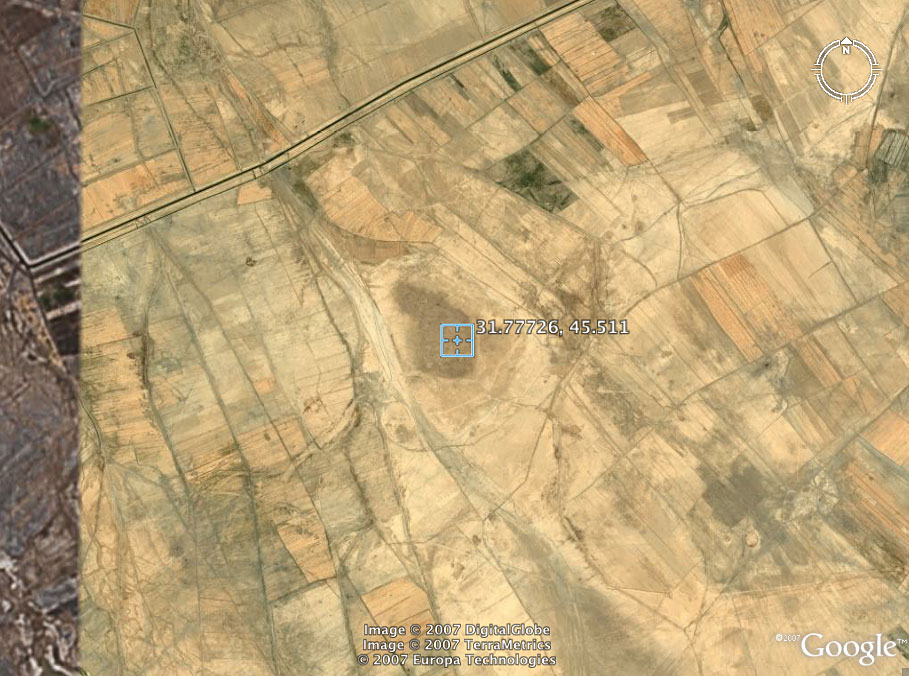 3b - Shuruppak, Ninlil's city south of Nippur, modern day areal view