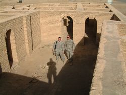 19a - Terah's courtyard in Ur, Ur's mud brick-built city ruins, this was Sumer's most advanced city, the hub for trade of goods produced there by Nannar & his kings, feeding & equipping the rest of Sumer