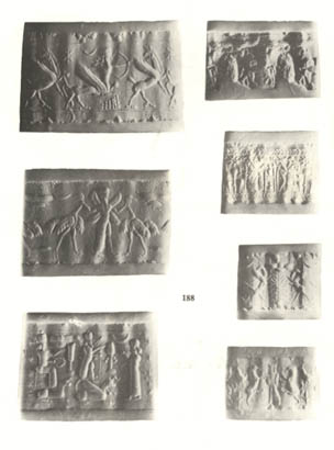 24 - Assyria cylinder seal, artifacts of the giant alien gods, depicting historical scenes of their deeds on Earth Colony, these relics give us a clear picture of life for earthlings in the beginning, when the gods fashioned modern man in their image, & in their likeness to be their replacement workers, then later the sons of these gods had sex with the daughters of men, their offspring were taller, stronger, faster, smarter, & lived longer than earthlings 
