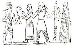 4b - ancient Assyrian artifact of Martu, Ninhursag, Ashur, & mixed-breed giant king Ashurbanipal, a time in our long forgotten past, when the sons of god(s) had sex with the daughters of men, producing offspring who became the Biblical "Heroes of old, men of renown", the "mighty men", the 1st kings on Earth, a perfect go-between for the alien gods & earthlings