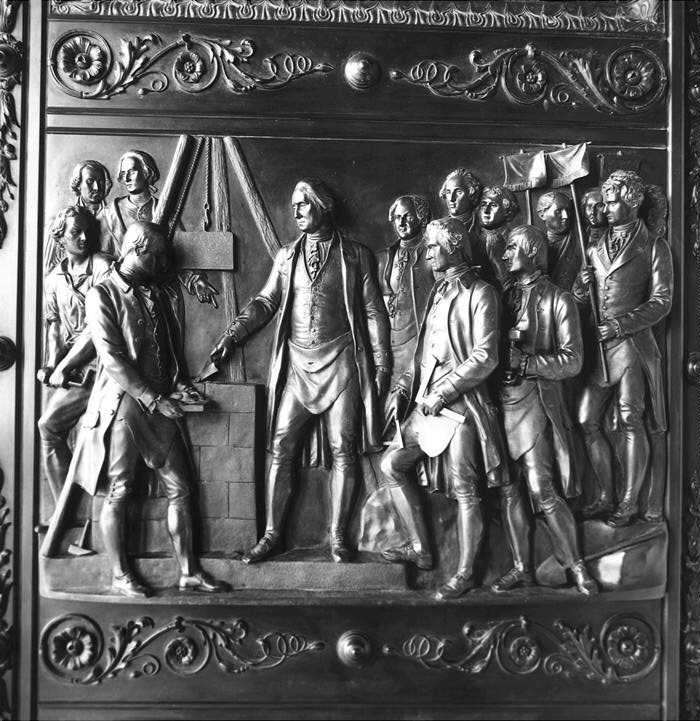 4f - Washington & a Freemason ceremony, Horus symbol found everywhere in secret societies around the world, the memory of Horus is honored by governments, organizations, religions, & secret societies of the power-brokers of all things on Earth