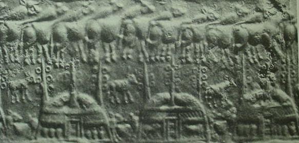 woven reed huts of alien gods, then later taught to early "modern man", for their use