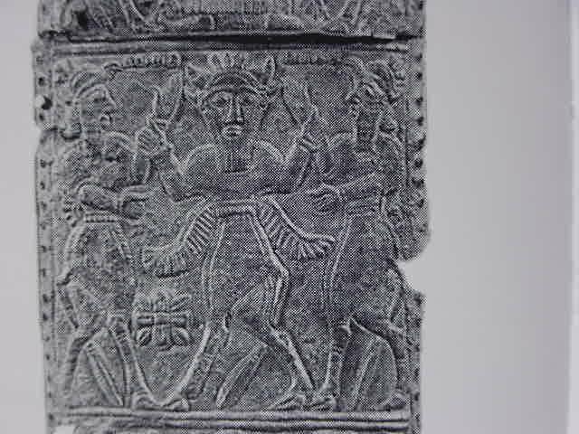 9d - Gilgamesh, Humbaba, & Enkidu, battle to the death, the end of Humbaba, Enkidu was later executed by Enlil for it