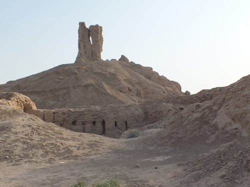 14 - another photo of Nabu's patron city of Borsippa ruins & his ziggurat temple-residence near the Biblically mentioned Tower of Babel