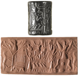 3ee - launch pad with eagle lift-off; Nephilim King Etana of Kish is also lifted-off to meet Anunnaki  King Anu / god the father on their planet Nibiru