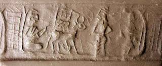 13 - Enki shipping goods from Eridu to other gods by waterway; the ziggurat residences were built close to the rivers Tigris & Euphrates Rivers