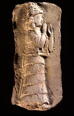1b - praising goddess Ninsun seal, one of the ancient artifacts from Mesopotamia of the gods