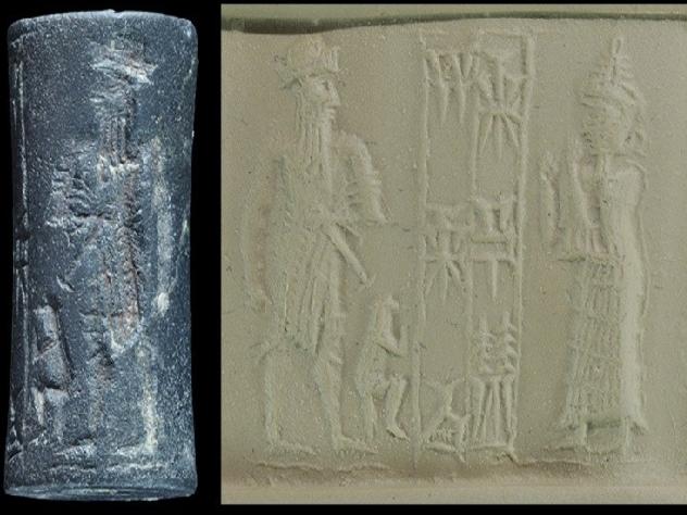 7 - seal of semi-divine unidentified king & Ninsun, the artifacts of this nature could be of her semi-divine descendants or another gods descendants