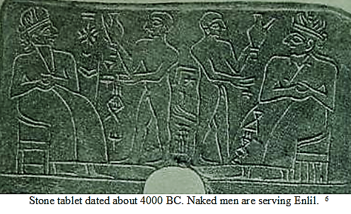 3 - Enlil & Ninlil served by their high-priests, early modified earthlings