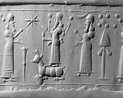4 - Enlil, Adad, & Enki; Enlil & Enki caution Adad about joining in war with his brother Ninurta against cousin Marduk