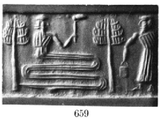 90f - Ningishzidda & unidentified god working quietly to save Noah