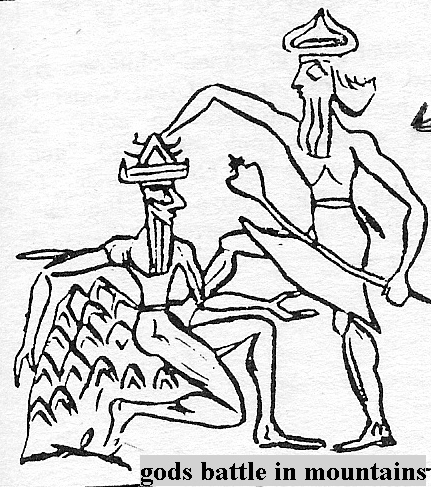 2a - Anu & Alalu wrestle, a fight between princes for the kingship of Heaven - Nibiru, later to add Earth Colony