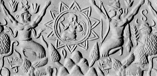 85 - alien sky-goddess Inanna in her sky-disc