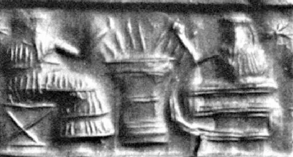 8e - Enki & helper snake god with water-clock secretly inform Noah