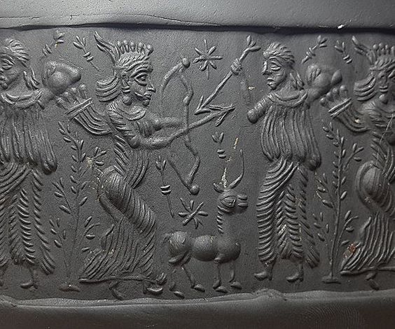 124 - ancient alien battle scene with Anu's 8-pointed star symb