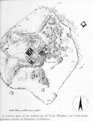 4a - ancient map of Uruk, home to alien gods & goddesses