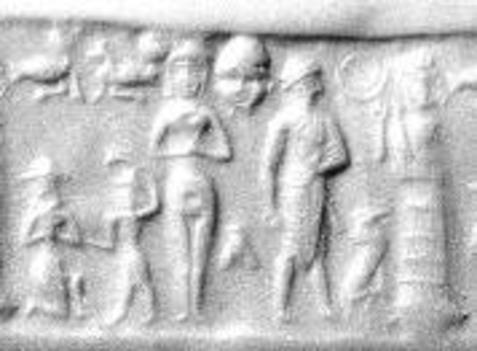 2u - ancient artifact of naked Goddess of Love Inanna, her semi-divine spouse-king, & Ninsun, the goddess mother to many semi-divine