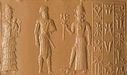 25 - Ninsun, probably one of her 2/3rds divine sons appointed to kingship, & Nergal, god of the Under World; the gods mingled with each others semi-divine offspring in our ancient forgotten past